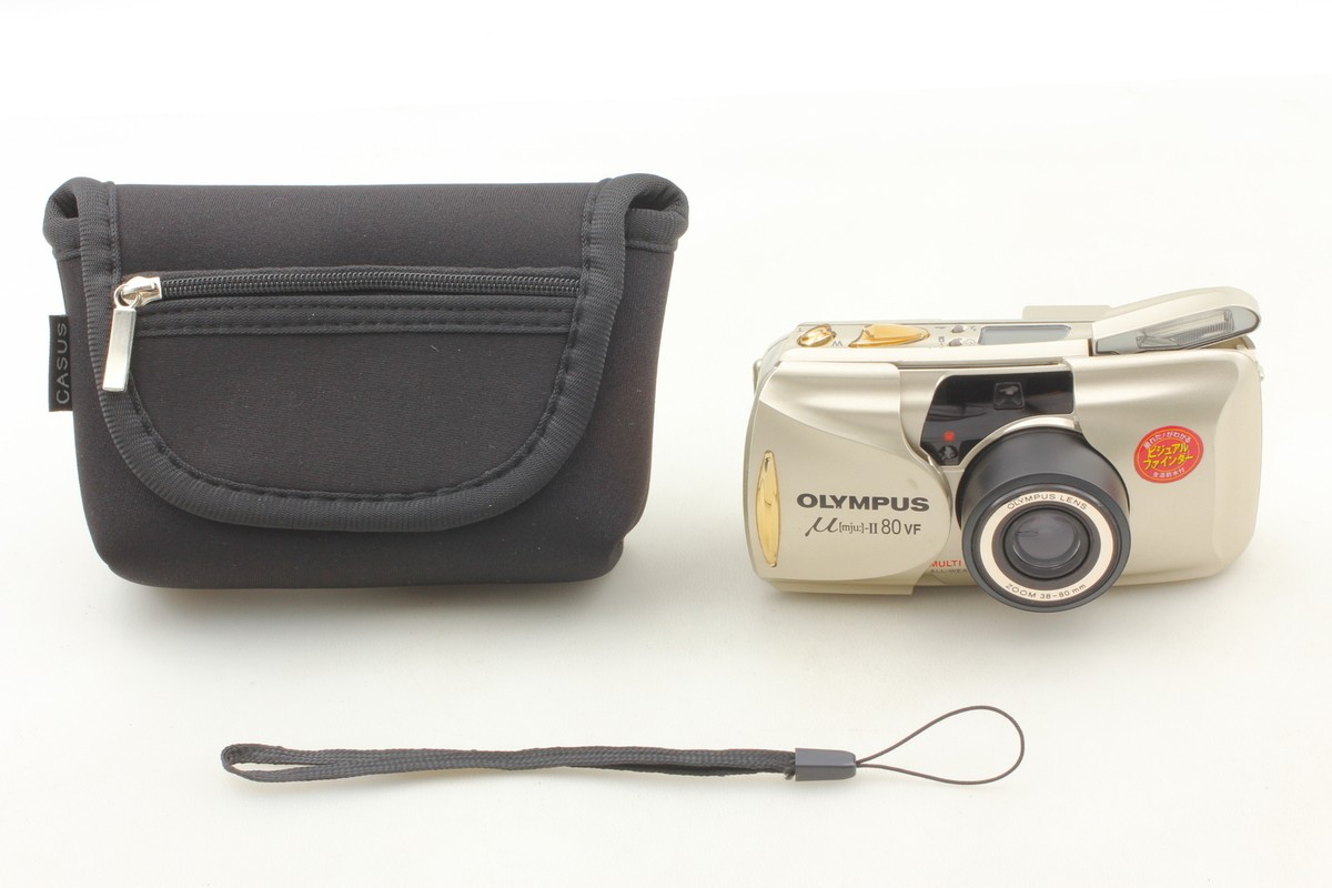 OLYMPUS mju μ ii 80 VF MINT w/CASE] Olympus Mju μ II 80 VF Point & Shoot 35mm film