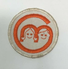 PATCH GSA Girl Scouts Faces Orange White GS 