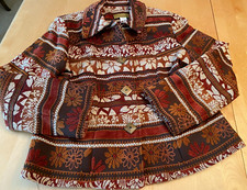 PAINTED PONY JACKET COAT WOMENS SZ L HEAVY BROCADE FLORAL USA MADE