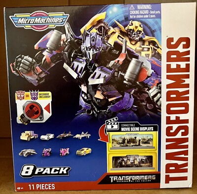 MicroMachines TRANSFORMERS REVENGE OF THE FALLEN 8 Vehicles 1 Decoder 2 Displays