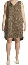 Beach Lunch Lounge Kayla Animal Print Shift Dress Plus Size NWT$89