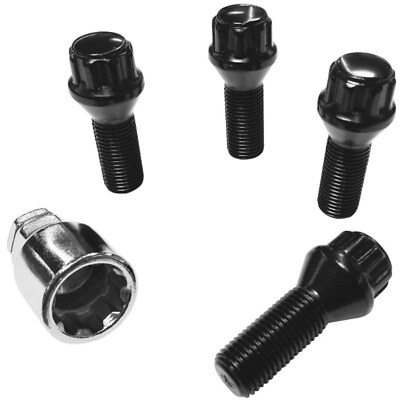 Original BIMECC Felgenschlösser M14x1,5x28mm Kegelbund 60° Felgenschloss schwarz