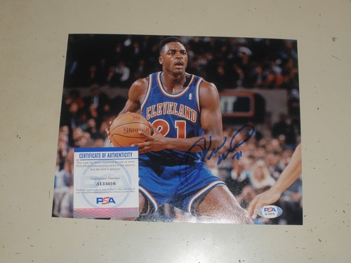 GERALD WILKINS Autograph Auto 8x10 BALL IN HANDS Photograph Photo PSA/DNA CERT