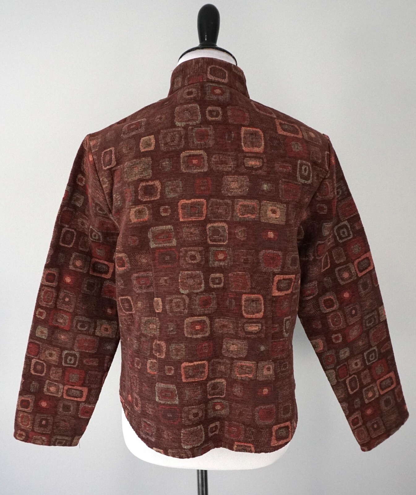 Orvis Red Multicolor Button Up Collared Tapestry … - image 4