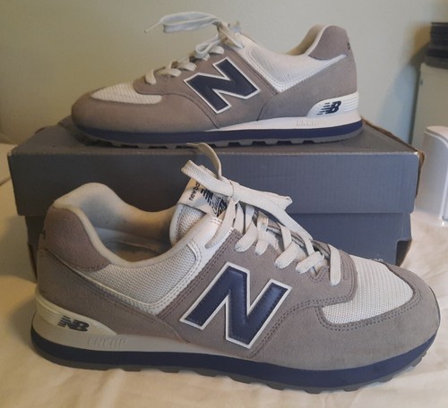 Men's New Balance 574 OG Classic Sz 11 Gray Navy White ML574ESD Shoes | eBay