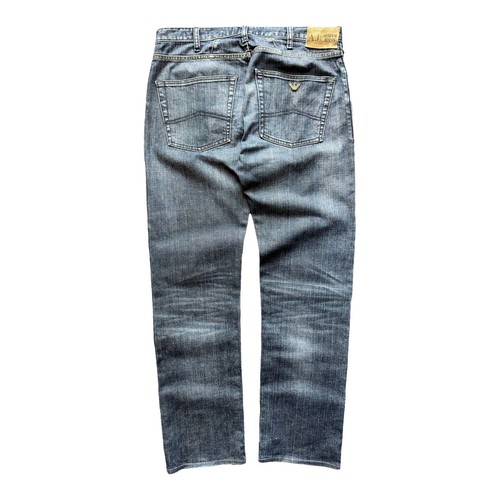 ARMANI JEANS Jeans Men's EU 29 Distressed Regular Zip Fly Whiskers