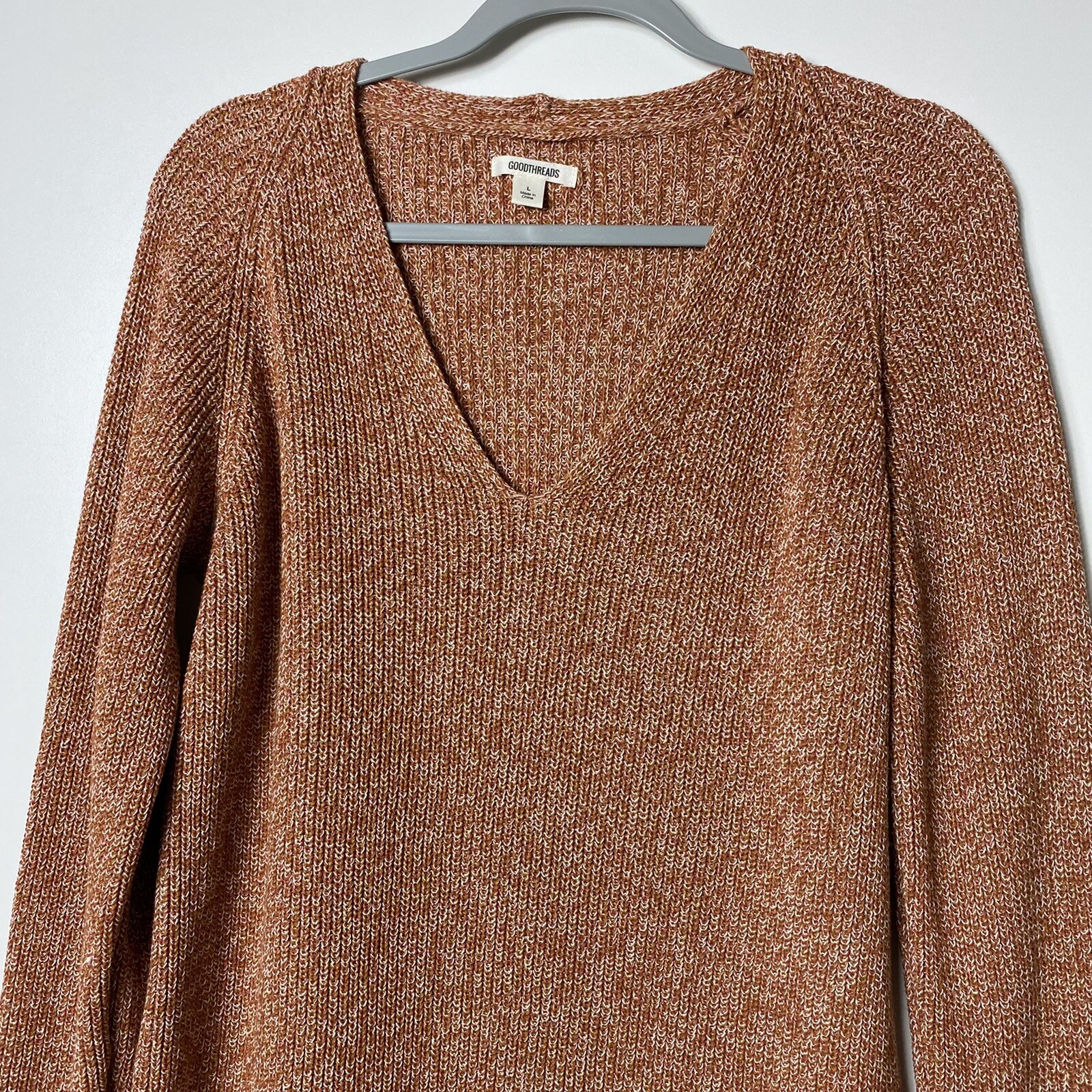 goodthreads burnt orange rust colored women’s kni… - image 4