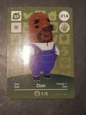 DON ANIMAL CROSSING AMIIBO SERIES 3 CARD #214 TRACKED AU POST geniuine