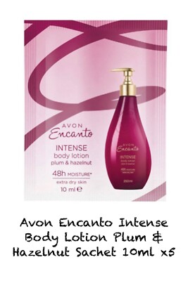 Avon Encanto Intense Body Lotion Plum & Hazelnut  Samples  10ml