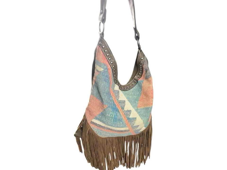 Blazin Roxx Concealed Carry Hobo Bag Fringe Aztec South Western - Image 2 of 4