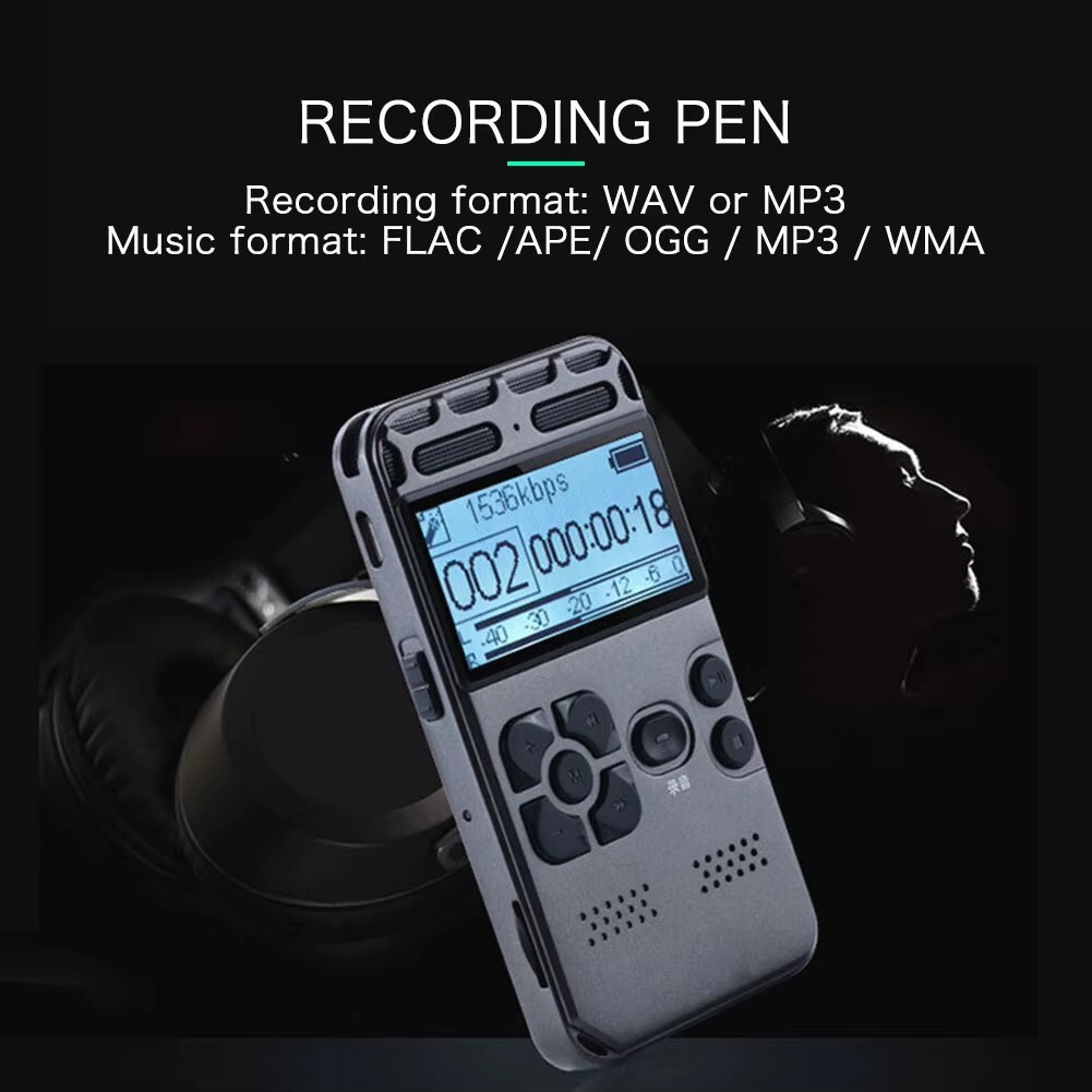 Rechargeable LCD Digital Audio Sound Voice Recorder Dictapho