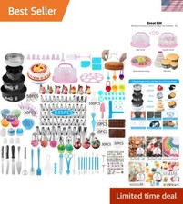 Professional 636-Piece Baking and Decorating Kit with Multifunctional Carrier
