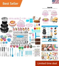 Professional 636-Piece Baking and Decorating Kit with Multifunctional Carrier