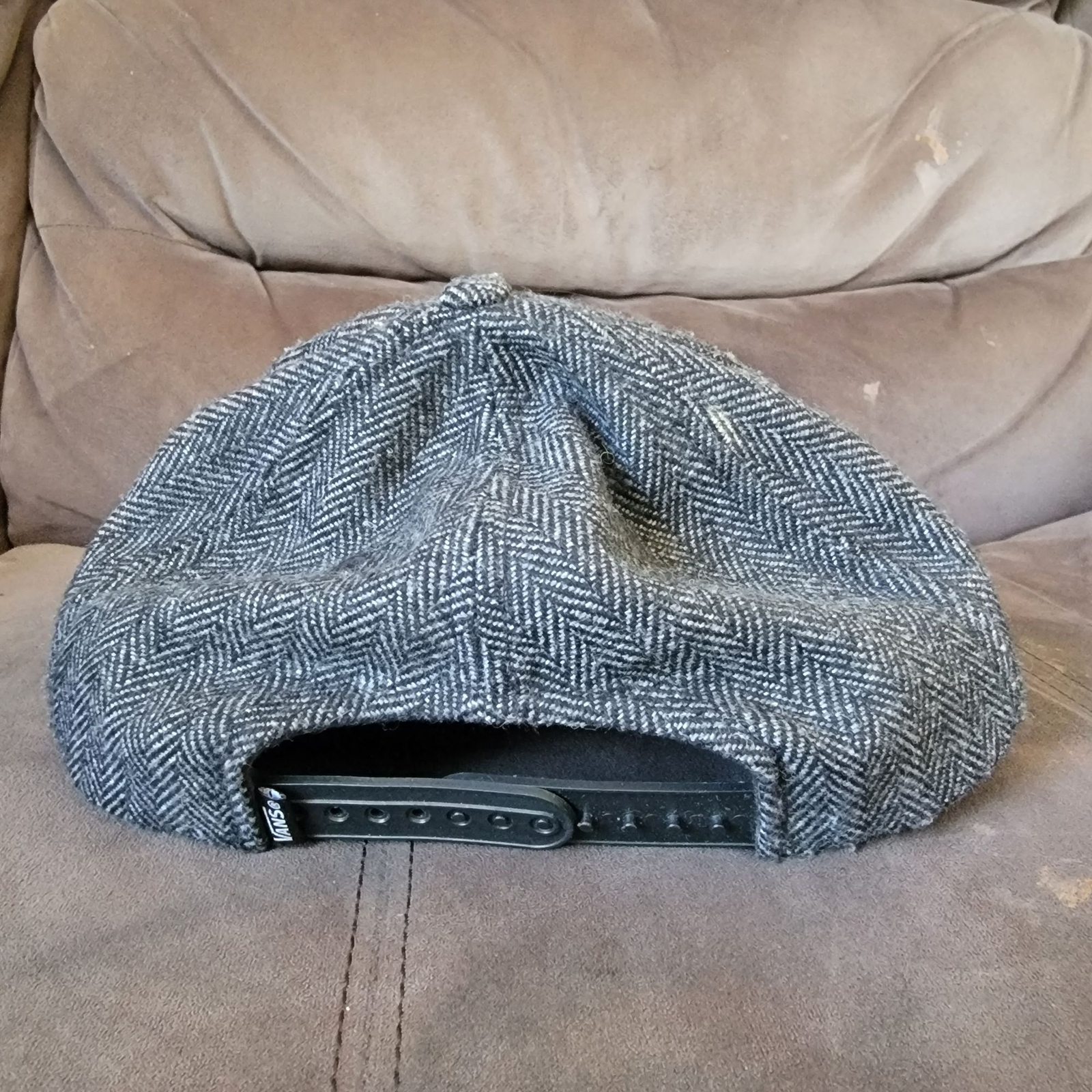 Vans Full Patch Snapback Hat Cap Gray Skateboard … - image 4