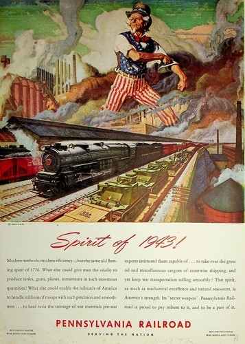 Original Pennsylvania Railroad AD Highlighting: Sprint of 1943!