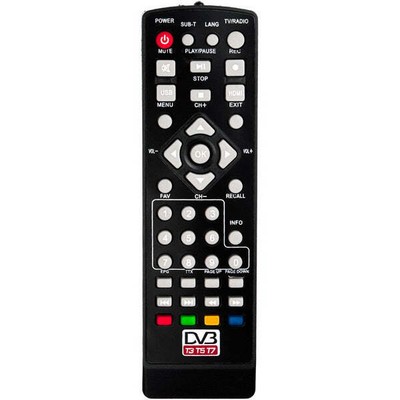 DVB-T2 Remote Control Compatible with Beko  T3, T5, T7, T777