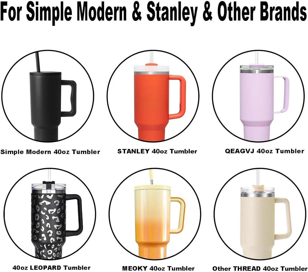 Tumbler Lid Compatible for 40oz Stanley Cup, Dustproof Spill Proof Splash ...