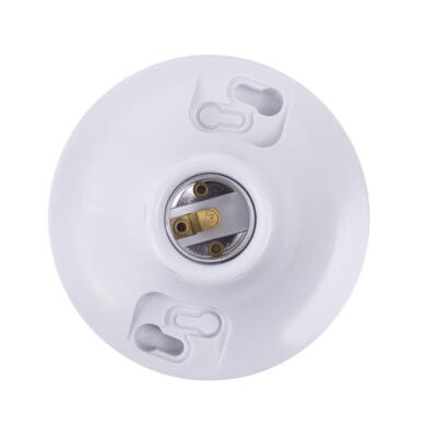 Plastic White Keyless One-Piece Lamp Holder Light Socket - Rated