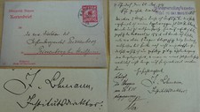 Card letter Schondorf 1905, Julius Lohmann (Landheim Ammersee) ordered coal