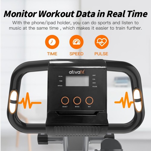 Bicicleta de Ejercicio Plegable ATIVAFIT Plegable Fitness Interior Bicicleta Estacionaria Imán... - Imagen 4 de 8