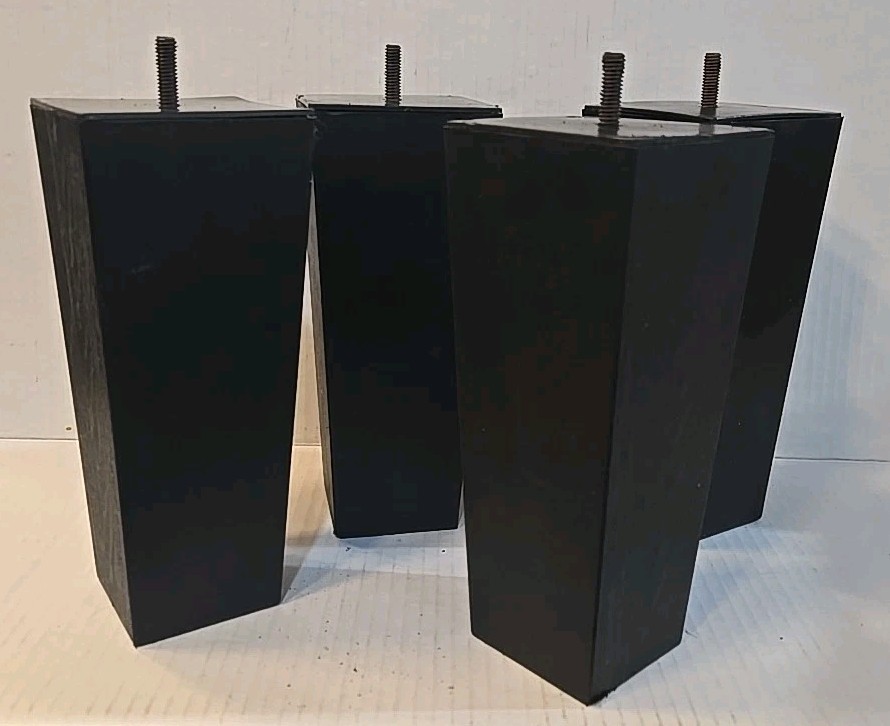Ottoman Cabinet Sofa 8" Legs Plastic Black Square