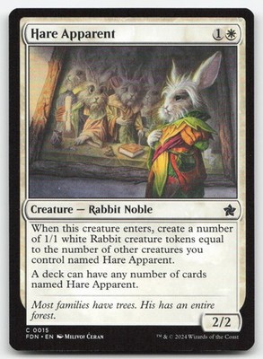 Hare Apparent 15 FDN Foundations Magic MTG NM