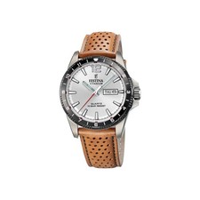OROLOGIO FESTINA F16985/A GRIGIO ARGENTO CINTURINO IN PELLE, UOMO