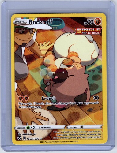 Rockruff TG07/TG30 Holo Silver Tempest Trainer Gallery Pokemon LP