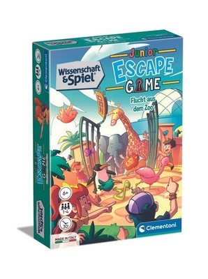 Clementoni 81114 - Escape Game Junior: Flucht aus dem Zoo - Kartenspiel Kinder