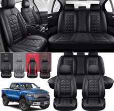 For Ram 1500 2500 3500 Leather Seat Covers Full Set Front Rear 5 Seats Protector