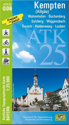 ATK25-Q06 Kempten (Allgäu) (Amtliche Topographische Karte 1:25000) Breitban ...