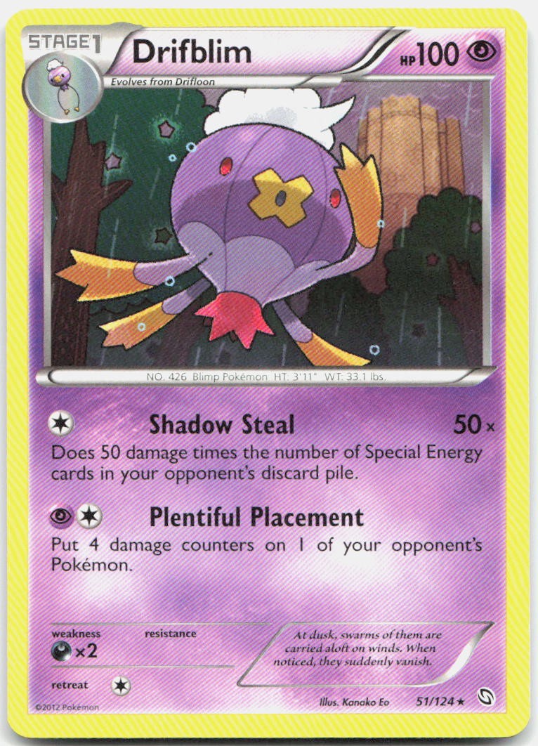 Drifblim Rare Dragons Exalted 51/124 NM