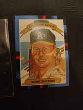 1988 Donruss - Diamond Kings Mark McGwire #1 error card Says 