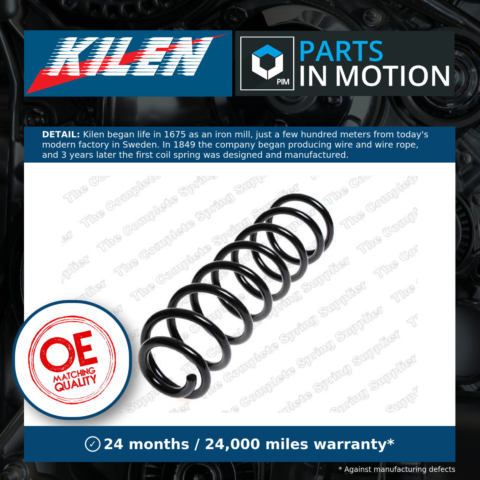 Coil Spring fits MERCEDES E220 S211, W211 2.1D Front 02 to 09 Suspension Kilen - Image 7