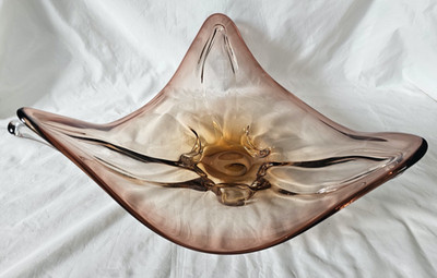 Wunderschöne Mid Century Modern große Funky Art Glas Schale | Schale