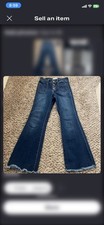 Celebrity Pink Girls Size 12 Flared Button Fly Jeans Blue Denim