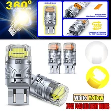 AUTOONE 7443 7442 CANBUS White Yellow LED Turn Signal Indicator Parking Light