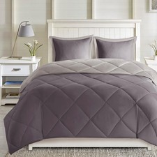 Madison Park Alternative Comforter Set 3M 3-Piece Charcoal / Grey Full / Queen