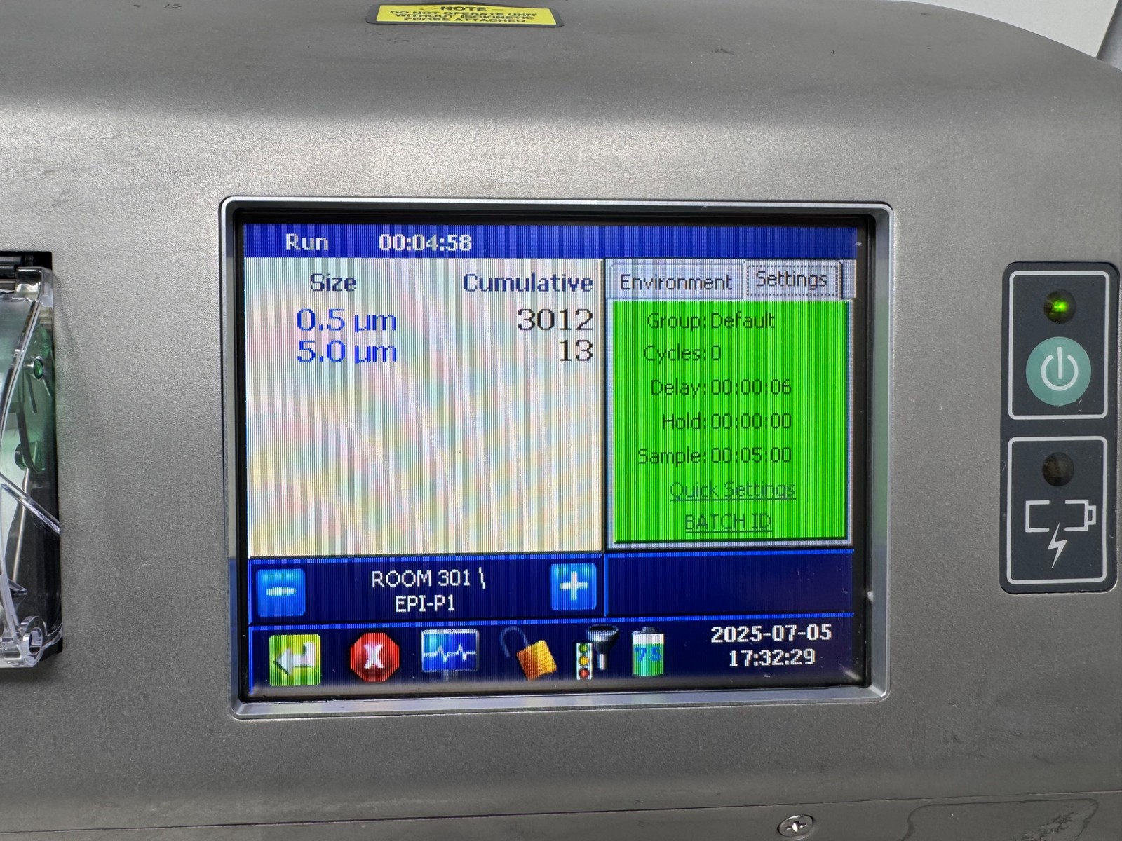 MET ONE HACH 3400 Portable Particle Counter Model 3415 MFD 2018 Lot#2 1804527010