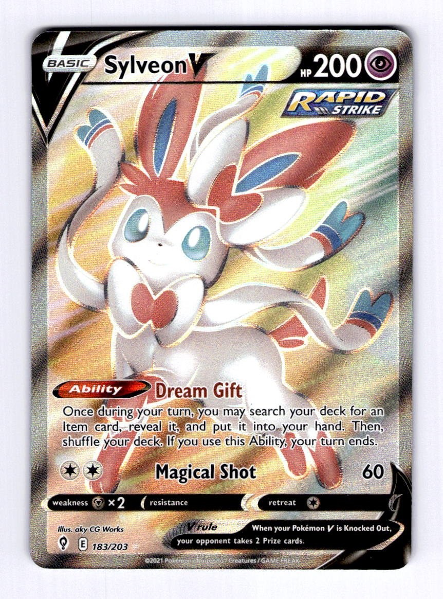 Sylveon V (Full Art) Evolving Skies #183 (2021) Ultra Rare Holo NM Pokemon