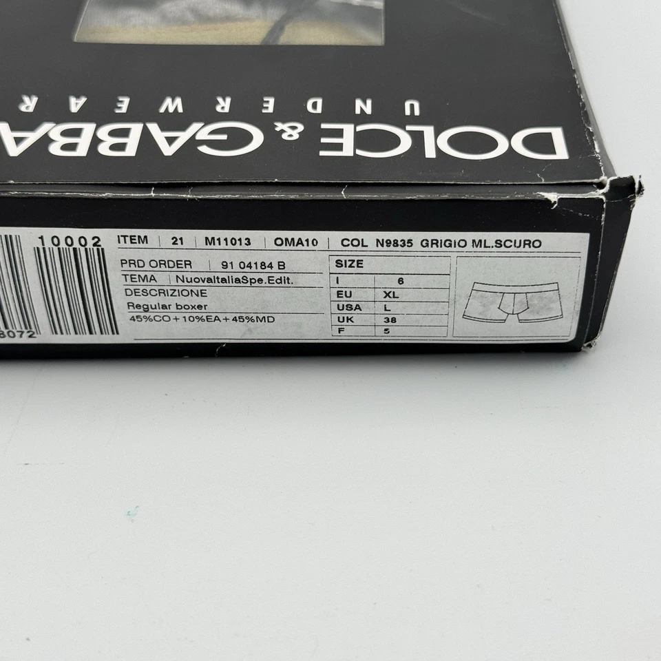 Novo Na Caixa Etiquetas Vintage Autêntico Dolce & Gabbana Edição Especial Grande Boxer Regular - Imagem 4 de 4