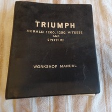 TRIUMPH.HERALD 1200, 1250,  VITESSE and SPITFIRE WORKSHOP MANUAL.GOOD USED CON