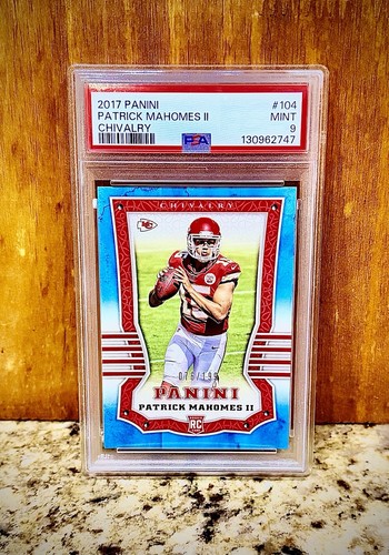 2017 Panini Chivalry #104 Patrick Mahomes II RC Rookie Chiefs (76/199) PSA 9
