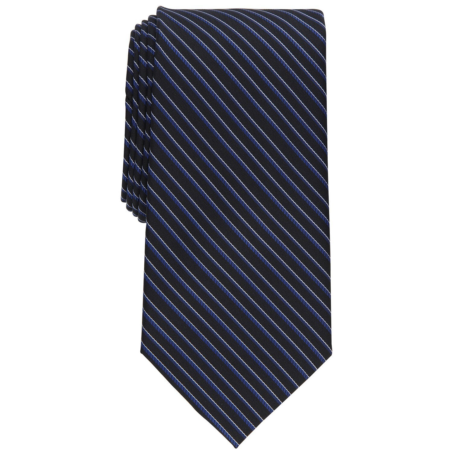 Club Room Mens Watts Stripe Black Necktie-OS 3490₽