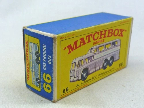 Lesney Matchbox MB66c Greyhound Bus ORIGINAL Empty E4 Type Box with "NEW"