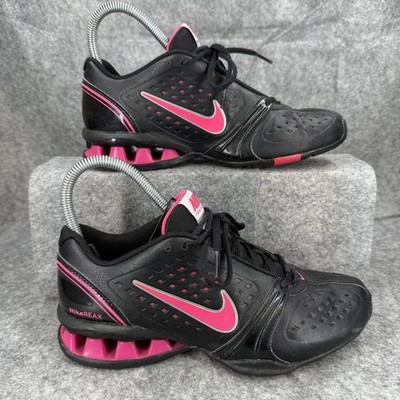 Nike Women s Reax Rockstar Cross Trainer Shoes 415355-001 Black Pink Size 6.5 