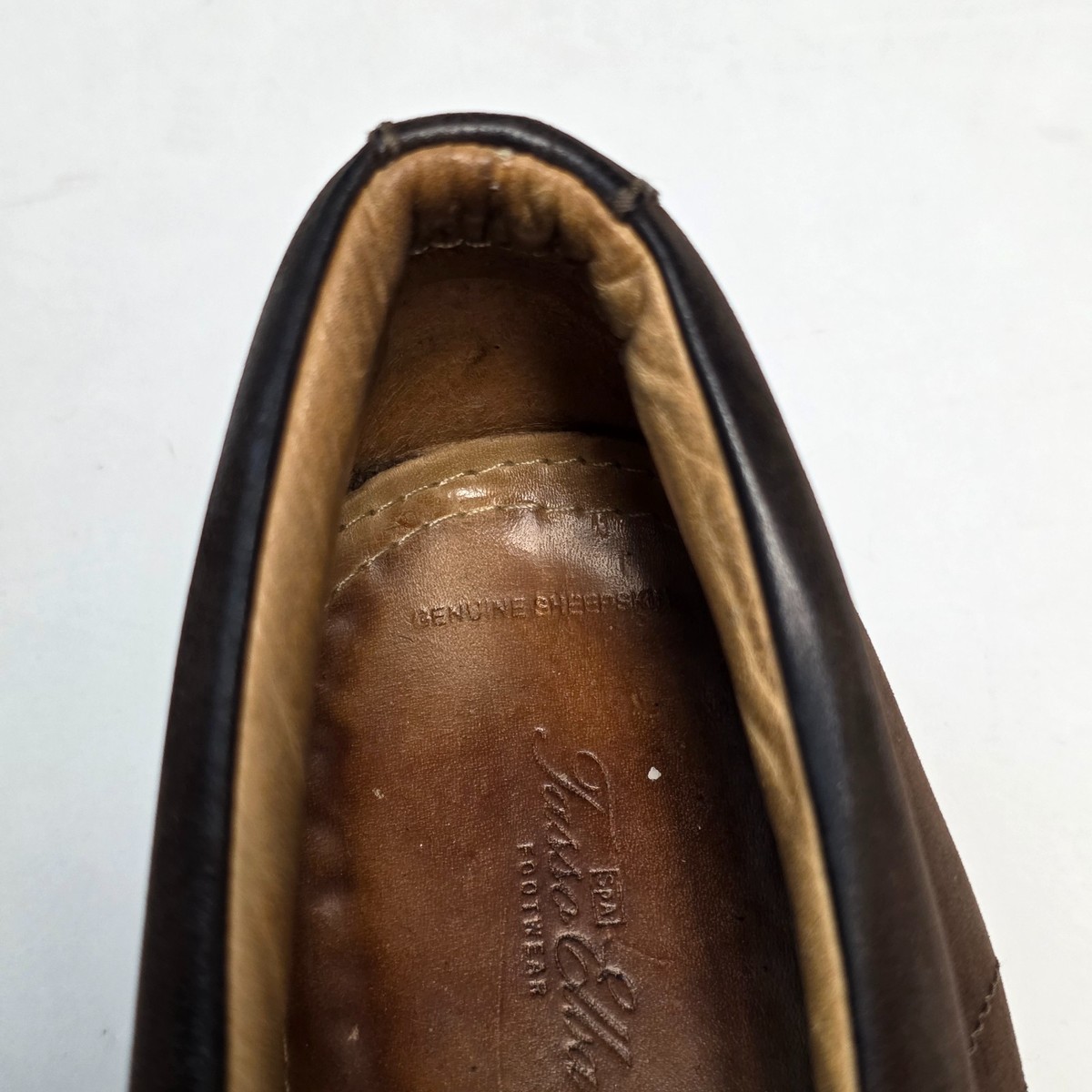 TASSO ELBA Men Brown Sheepskin Leather Brown Shoes TASSO ELBA Sheep Skin SUEDE LEATHER Lace-Up Split Toe Shoes  main image 2