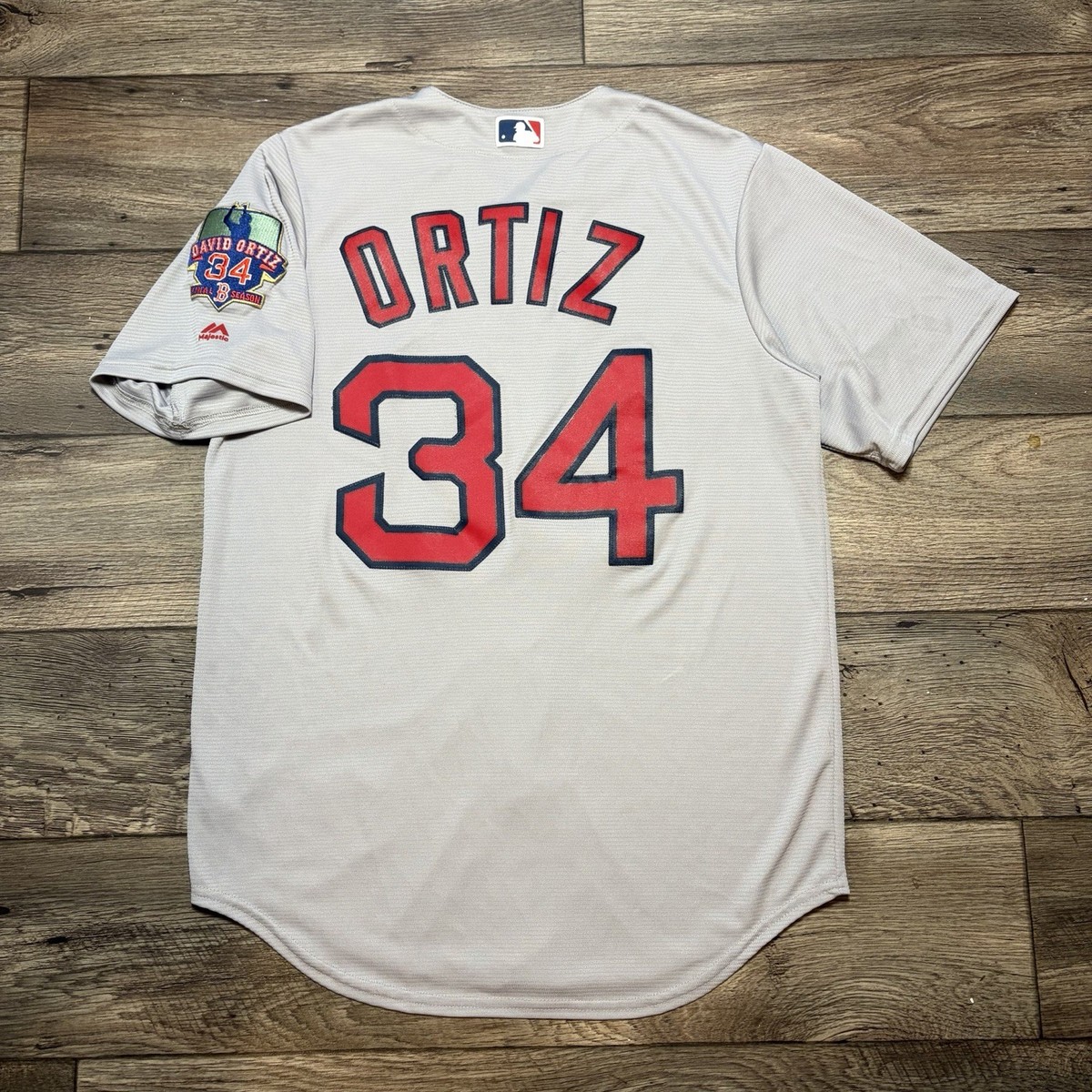 Majestic Boston Red Sox #34 David Ortiz Final Season MLB Baseball