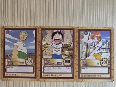 One Piece - Carddass Set 1999 Rookie - Ruffy - Nami - Zoro - Nami Possible PSA 10 