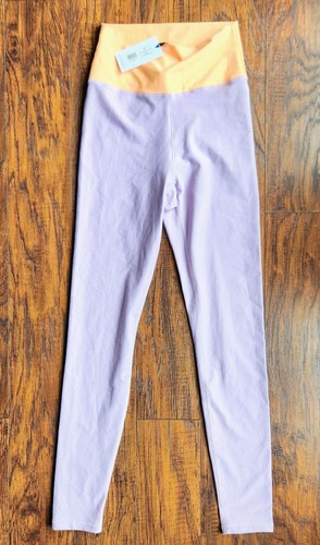 NWOT WeWoreWhat Colorblock Leggings Fair Orchid Peach Cobbler High Rise Size S - Picture 2 of 5